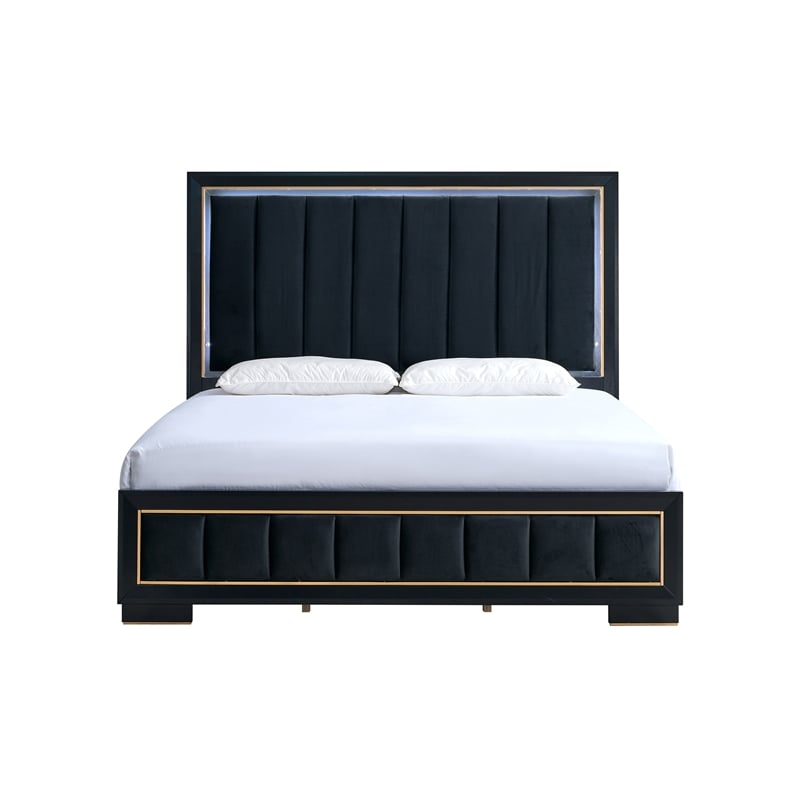 Glory Furniture Kramer G006900A-QB Queen Bed  Black Gold