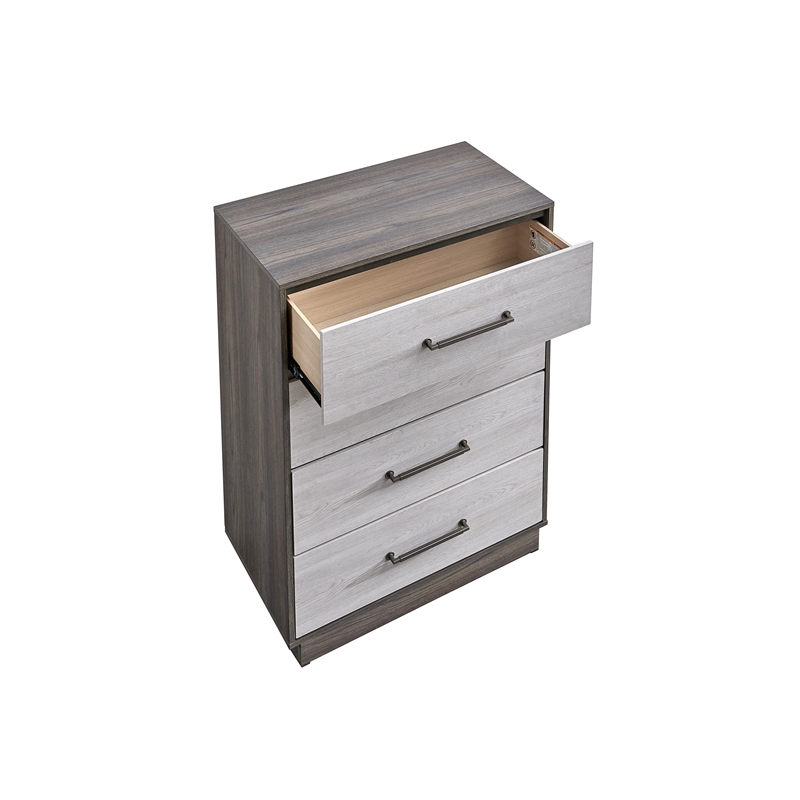 Glory Furniture Aberdeen G02500-CH Chest 4 Drawer Gray/Oak