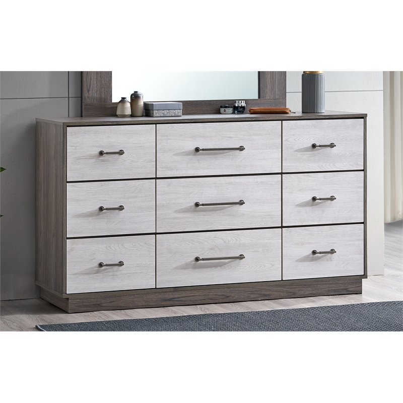Glory Furniture Aberdeen G02500-D Dresser  Gray/Oak