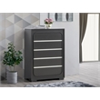Glory Furniture Wave 5-Drawers Wood Bedroom Chest in Wenge