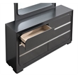 Glory Furniture Wave 6-Drawers Wood Bedroom Dresser in Wenge