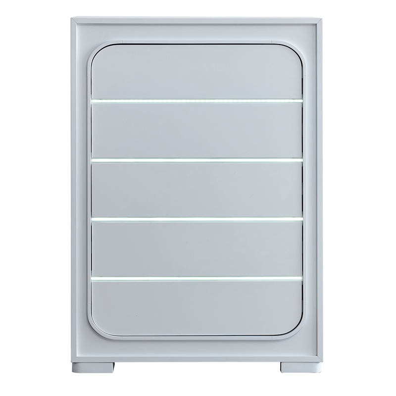 Glory Furniture Milan 5-Drawers Wood Bedroom Chest in White