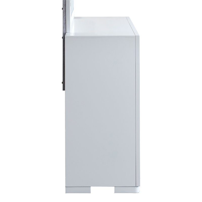 Glory Furniture Milan 6-Drawers Wood Bedroom Dresser in White