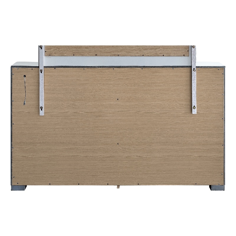 Glory Furniture Milan 6-Drawers Wood Bedroom Dresser in White