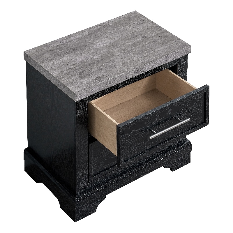 Glory Furniture Grande G003500-N Nightstand  Black and Gray