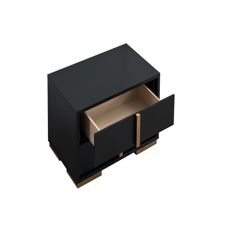 Glory Furniture Steeler G004500-N NIGHTSTAND  Black Gold