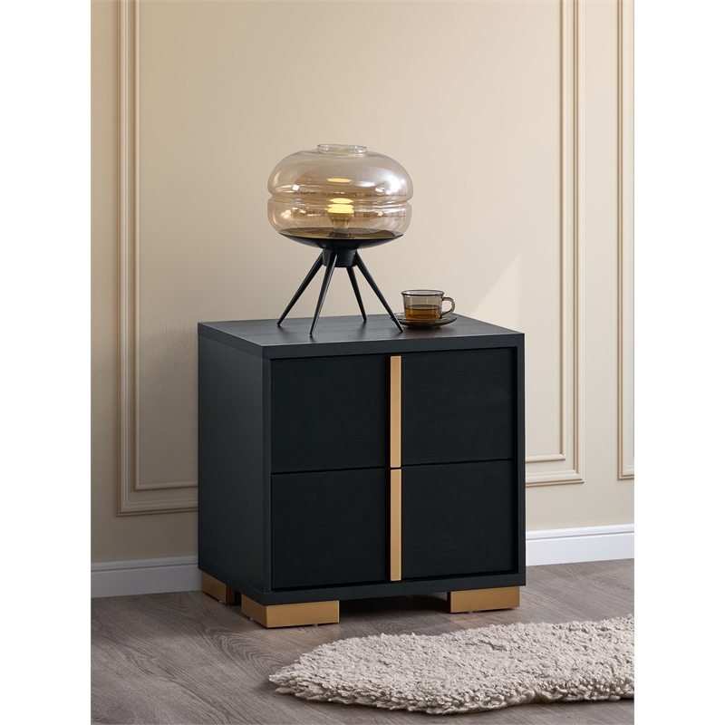 Glory Furniture Steeler G004500-N NIGHTSTAND  Black Gold