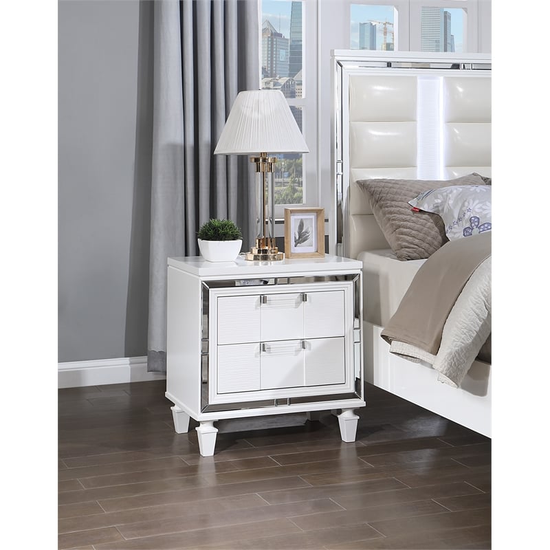 Glory Furniture Genoa G05790-N Nightstand  Sparkling White