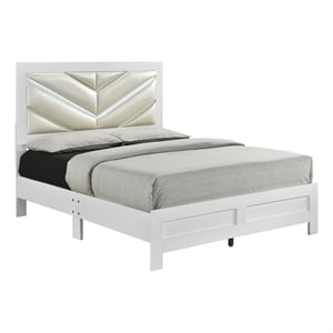 Glory Furniture Moreland Full Bed in Sparkling White