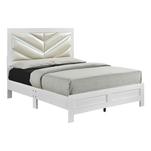 Glory Furniture Moreland Queen Bed in Sparkling White