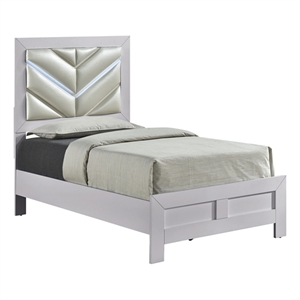 Glory Furniture Moreland Twin Bed in Sparkling White