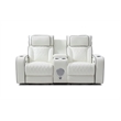 Glory Furniture Lumin Reclining Loveseat In White