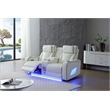Glory Furniture Lumin Reclining Loveseat In White