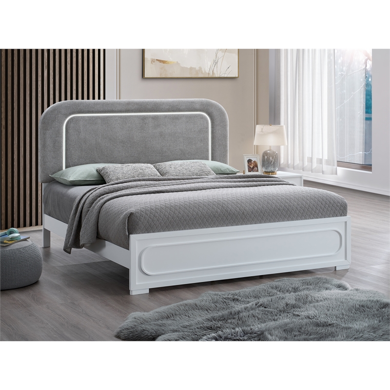 Glory Furniture Milan King Bed in White