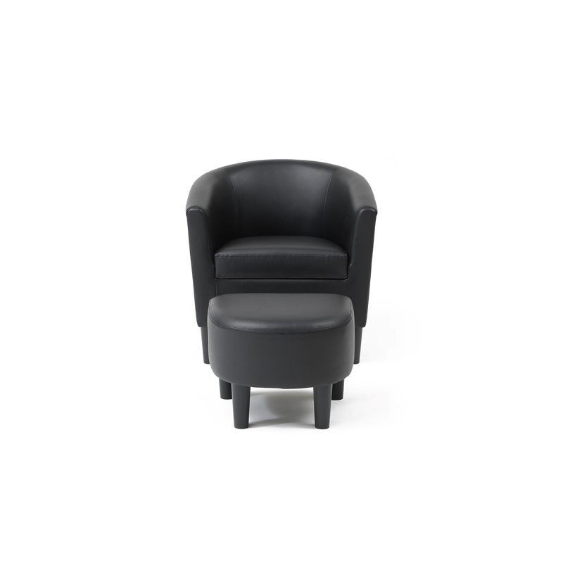 Glory Furniture Salem G00200-C Chair+Ottoman Black