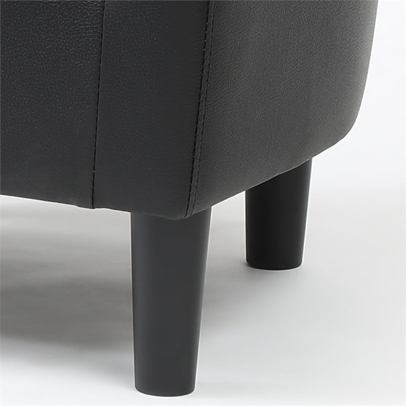 Glory Furniture Salem G00200-C Chair+Ottoman Black