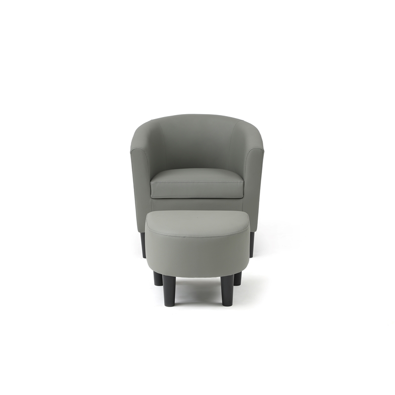 Glory Furniture Salem G00201-C Chair+Ottoman Gray