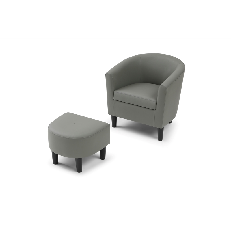 Glory Furniture Salem G00201-C Chair+Ottoman Gray