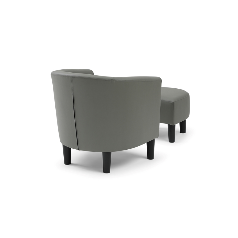 Glory Furniture Salem G00201-C Chair+Ottoman Gray