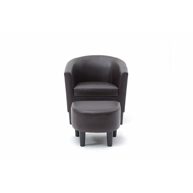 Glory Furniture Salem G00203-C Chair+Ottoman Dark Brown