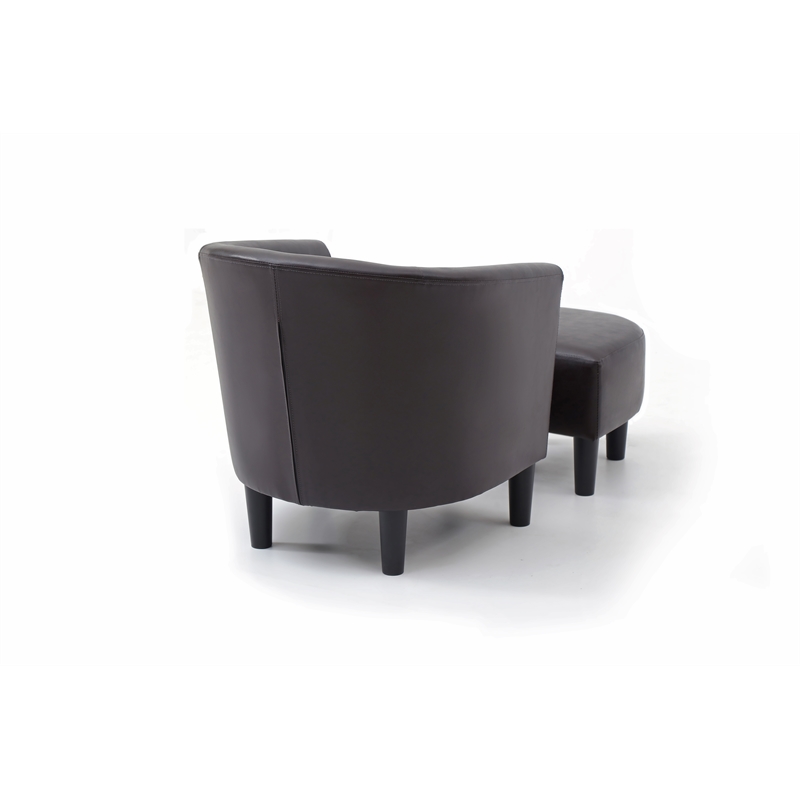 Glory Furniture Salem G00203-C Chair+Ottoman Dark Brown