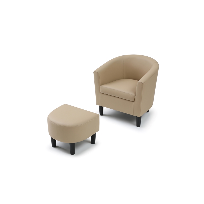 Glory Furniture Salem G00204-C Chair+Ottoman Beige
