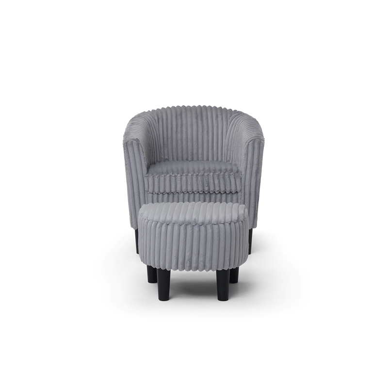 Glory Furniture Salem G00206-C Chair+Ottoman Gray