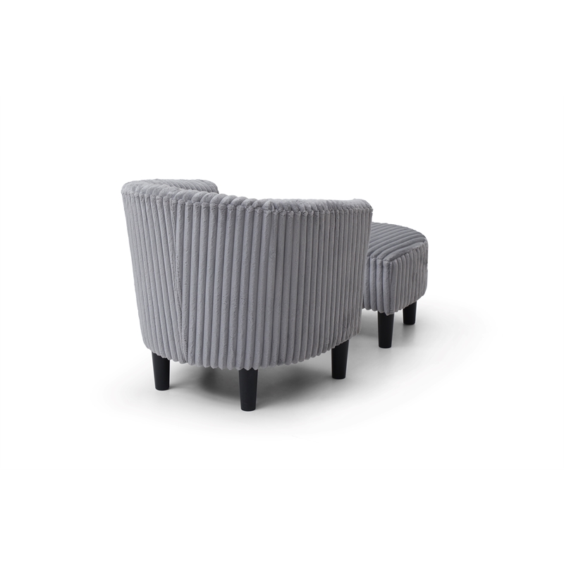 Glory Furniture Salem G00206-C Chair+Ottoman Gray