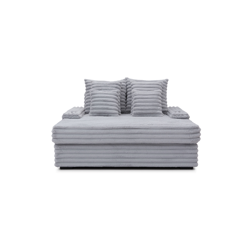 Glory Furniture Oasis G00613-C Teddy Fabric Chair in Gray