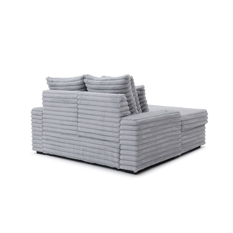 Glory Furniture Oasis G00613-C Teddy Fabric Chair in Gray