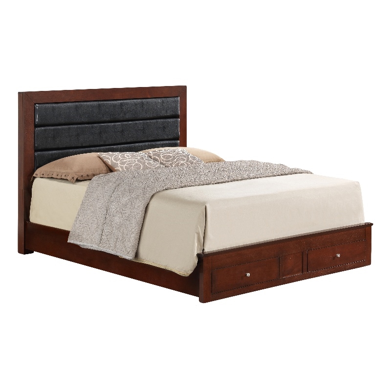 Glory Furniture Burlington G2400C-QSB Queen Storage Bed Cherry