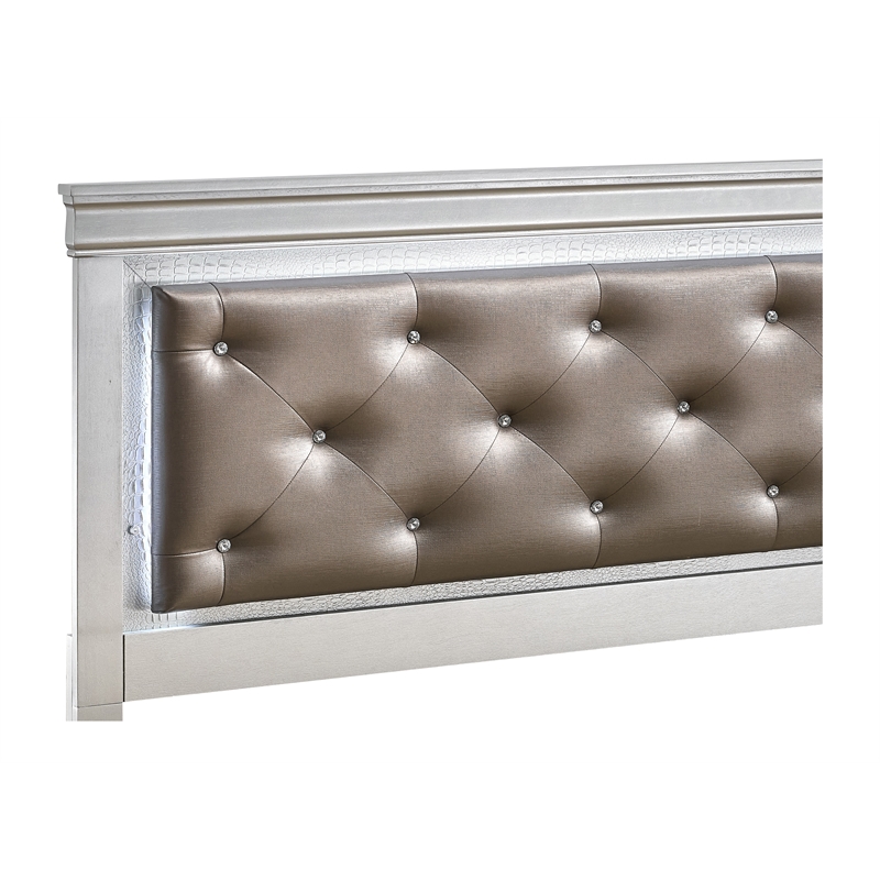 Glory Furniture Lorana G6500D-KSB2 King Bed in Silver Champagne
