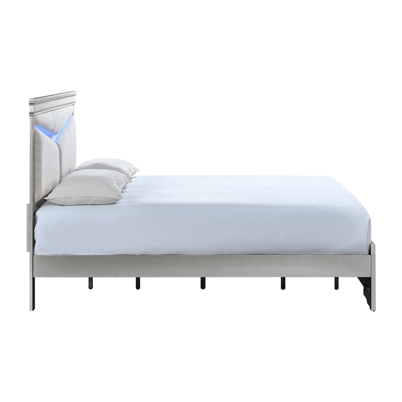 Glory Furniture Lorana G6500F-QSB Queen Bed Silver Champagne