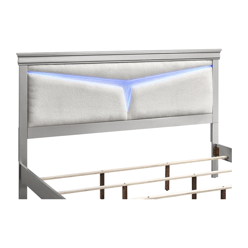 Glory Furniture Lorana G6500F-QSB Queen Bed Silver Champagne