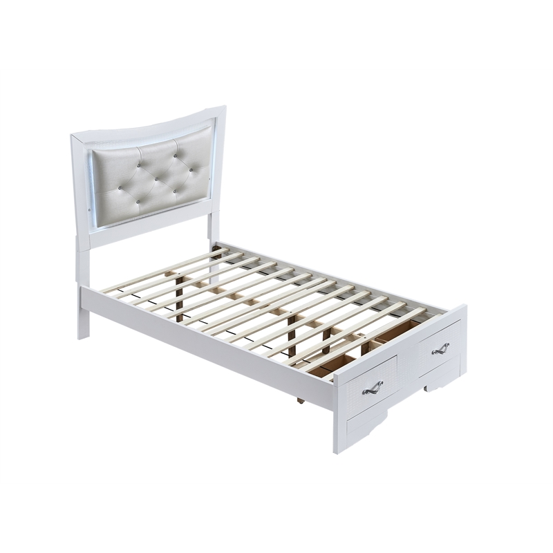 Glory Furniture Lorana G6590E-FSB4 Full Bed Sparkling White