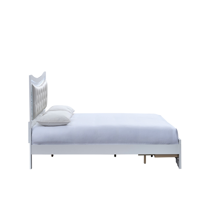 Glory Furniture Lorana G6590E-QSB4 Queen Bed Sparkling White