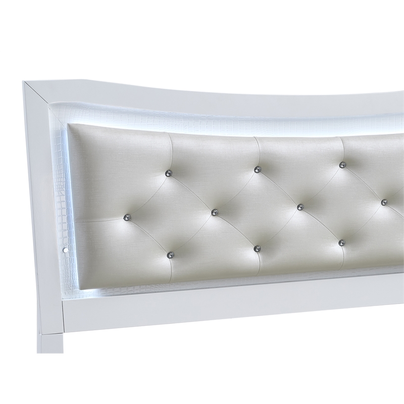 Glory Furniture Lorana G6590E-QSB4 Queen Bed Sparkling White