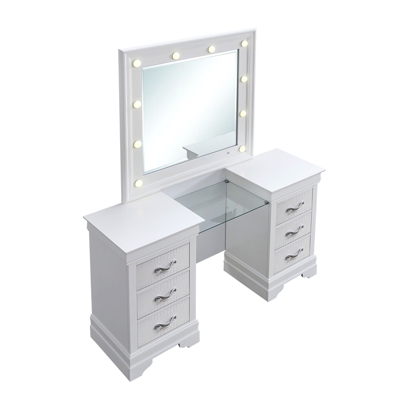 Glory Furniture Lorana G6590-VANITY VANITY Sparkling White
