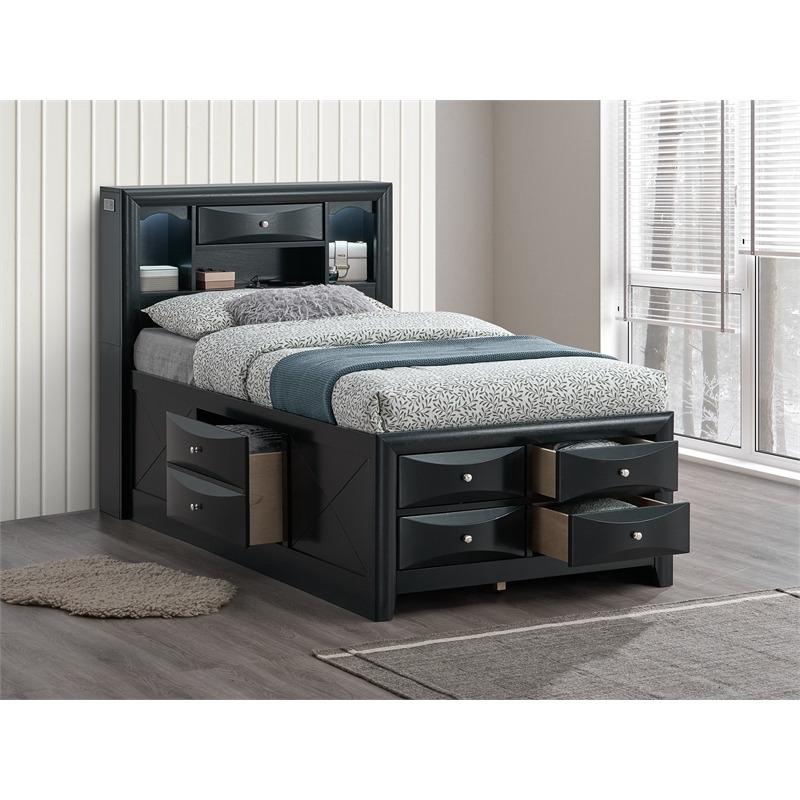 Glory Furniture Marilla G1500S-TSB7 Twin Bed in Black
