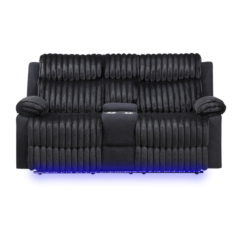 Glory Furniture Plush G00923A-RL Reclining Love seat Black