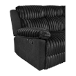 Glory Furniture Plush G00923A-RS 3 Seaters Sofa W/Table W/ Led Belt Black Teddy Fabric