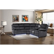 Glory Furniture Plush G00923B-SC Sectional in Black