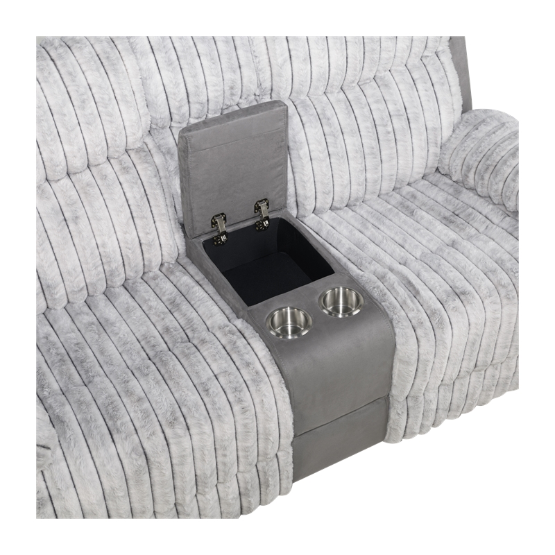 Glory Furniture Plush G00925A-RL Reclining Love seat Gray