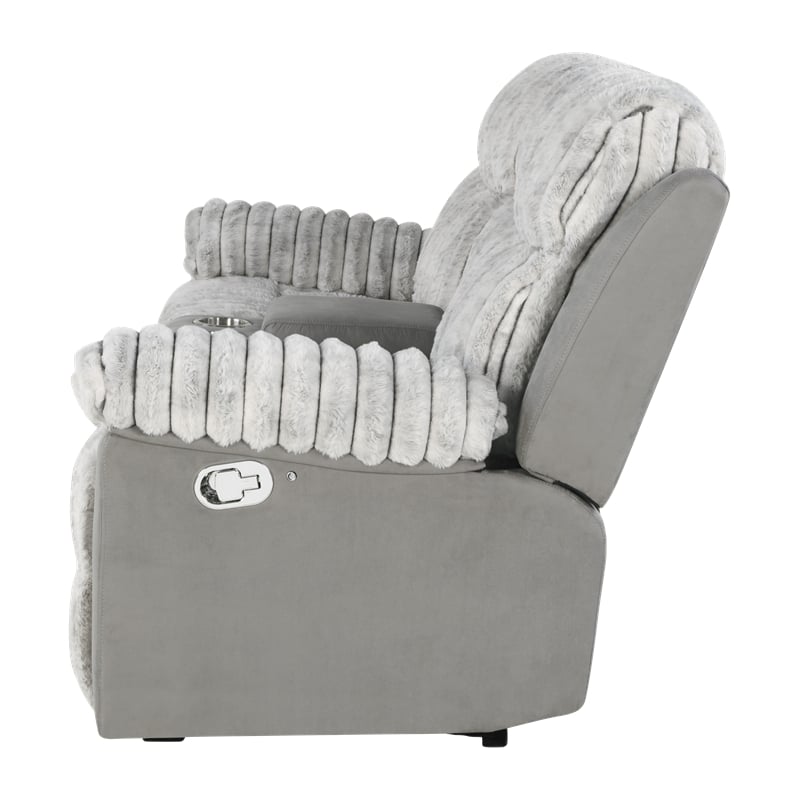 Glory Furniture Plush G00925A-RL Reclining Love seat Gray