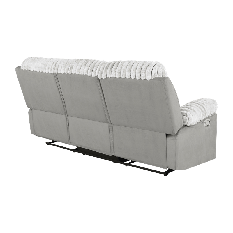 Glory Furniture Plush G00925A-RS 3 Seaters Sofa W/Table W/ Led Belt Gray