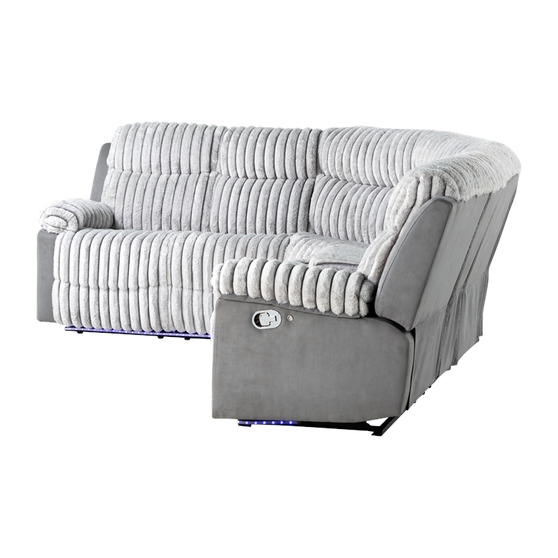 Glory Furniture Plush G00925B-SC Sectional in Gray