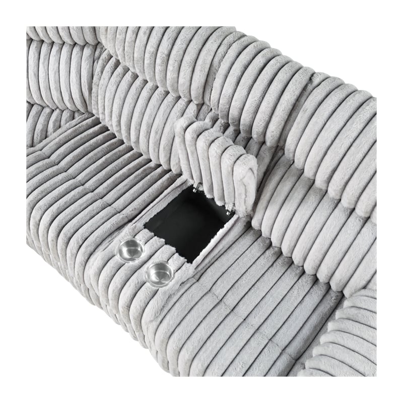 Glory Furniture Plush G00925B-SC Sectional in Gray