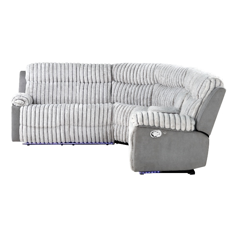 Glory Furniture Plush G00925B-SC Sectional in Gray