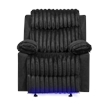 Glory Furniture Plush G00923A-RC Glider Recliner Chair W/ Led Belt Black