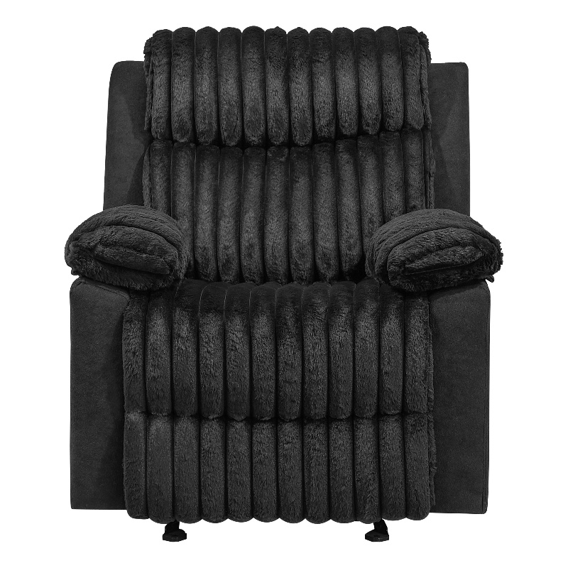 Glory Furniture Plush G00923A-RC Glider Recliner Chair W/ Led Belt Black